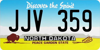 ND license plate JJV359