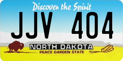 ND license plate JJV404