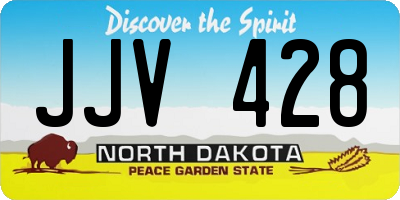 ND license plate JJV428
