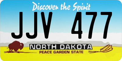 ND license plate JJV477