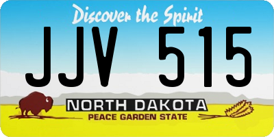 ND license plate JJV515