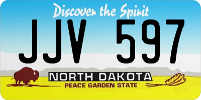 ND license plate JJV597