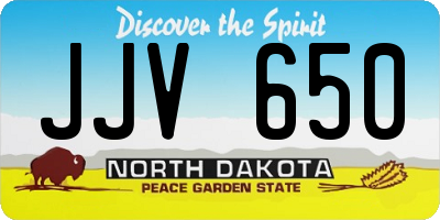 ND license plate JJV650