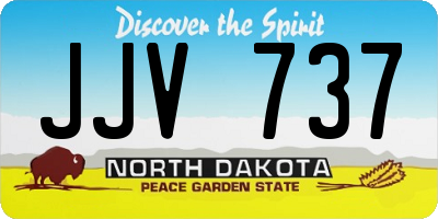 ND license plate JJV737