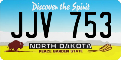 ND license plate JJV753