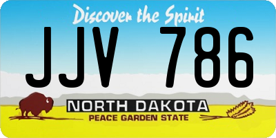 ND license plate JJV786