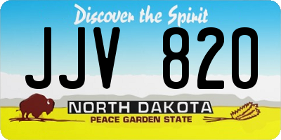 ND license plate JJV820