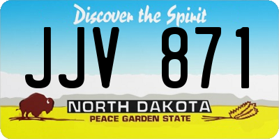 ND license plate JJV871