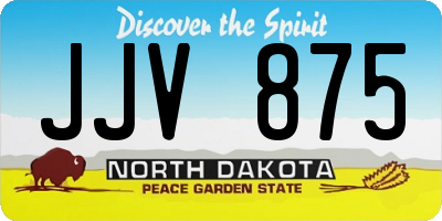 ND license plate JJV875