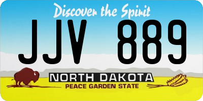 ND license plate JJV889