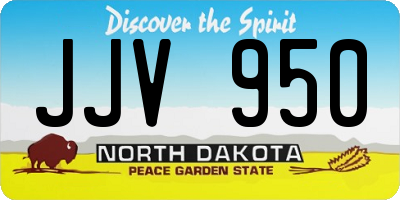 ND license plate JJV950