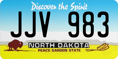 ND license plate JJV983