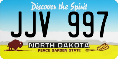ND license plate JJV997