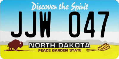 ND license plate JJW047