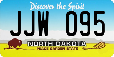 ND license plate JJW095