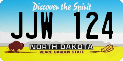 ND license plate JJW124