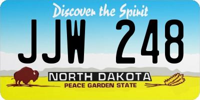 ND license plate JJW248