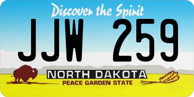 ND license plate JJW259