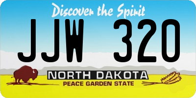 ND license plate JJW320