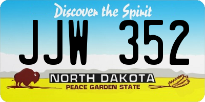 ND license plate JJW352
