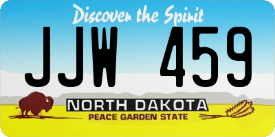 ND license plate JJW459
