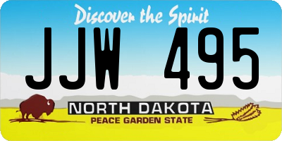 ND license plate JJW495