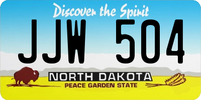 ND license plate JJW504