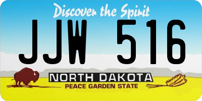 ND license plate JJW516