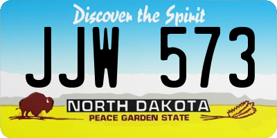ND license plate JJW573