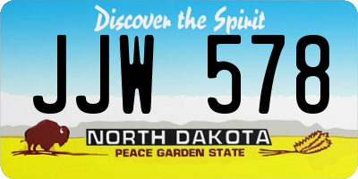 ND license plate JJW578