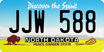 ND license plate JJW588
