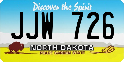 ND license plate JJW726