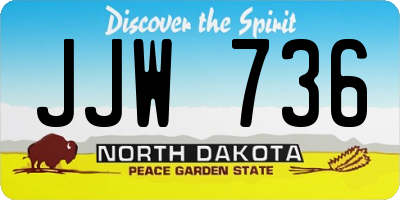 ND license plate JJW736