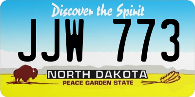 ND license plate JJW773