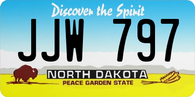 ND license plate JJW797