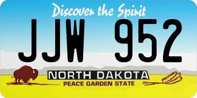 ND license plate JJW952