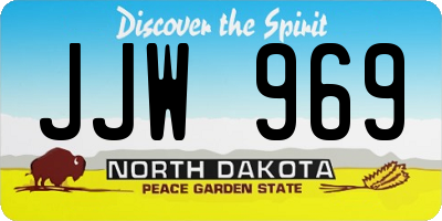 ND license plate JJW969