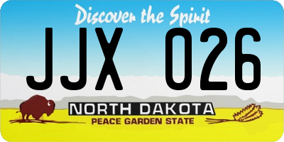 ND license plate JJX026