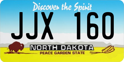 ND license plate JJX160