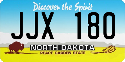 ND license plate JJX180