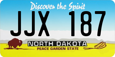 ND license plate JJX187