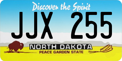 ND license plate JJX255