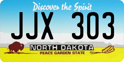 ND license plate JJX303
