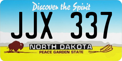 ND license plate JJX337