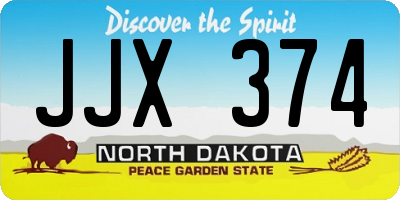 ND license plate JJX374