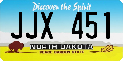 ND license plate JJX451