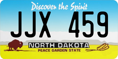 ND license plate JJX459