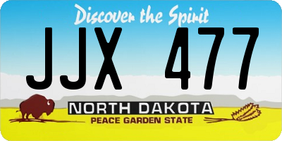 ND license plate JJX477