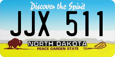 ND license plate JJX511