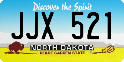 ND license plate JJX521